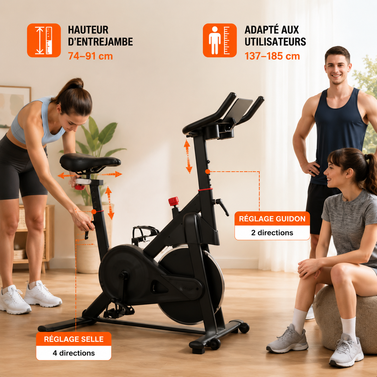 Vélo d'appartement magnétique