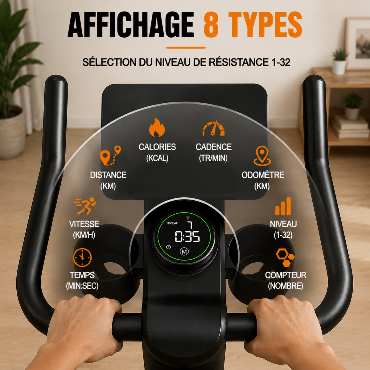 Vélo d'appartement magnétique