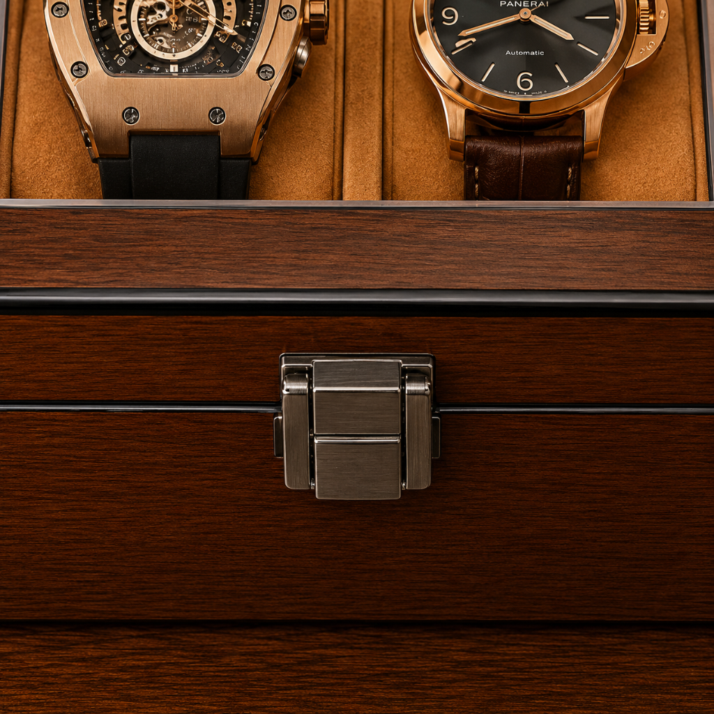 Uhrenbox aus Holz für 6 Uhren