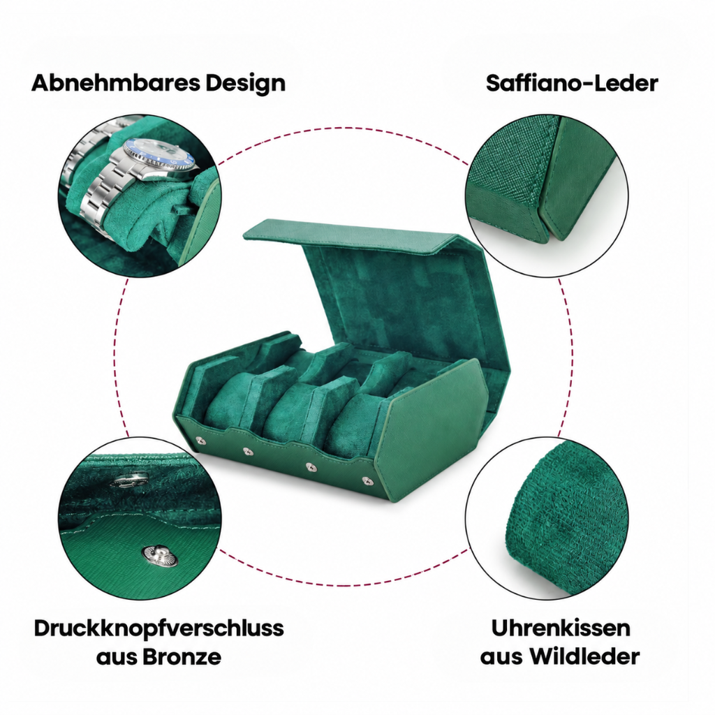 Herren-Uhrenbox für 6 Uhren