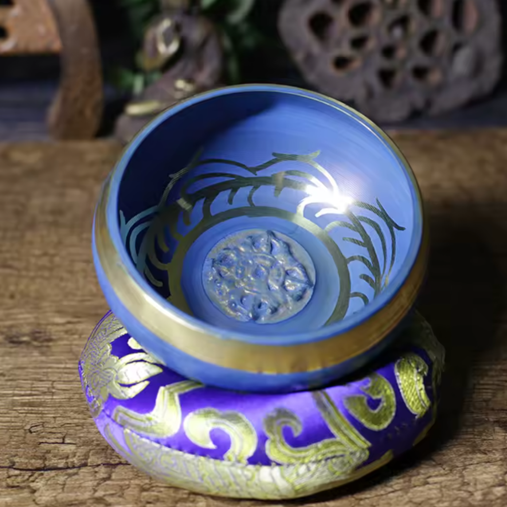 Bol tibétain bleu chantant