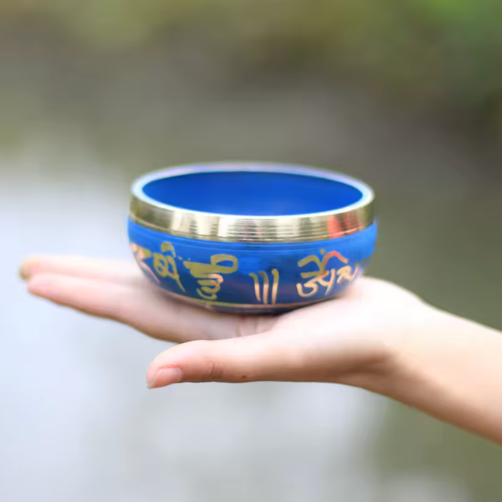 Bol tibétain bleu chantant
