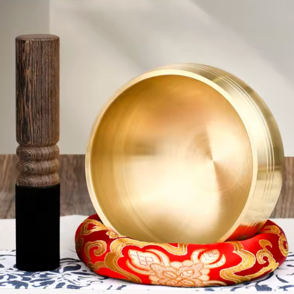 Bol tibétain dore laiton